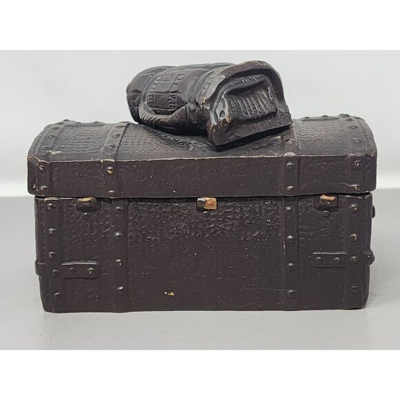 Vintage Resin/Ceramic? Trinket Box With Golf Bag Lid Design Signed WSYS 143 - Picture 2 of 13